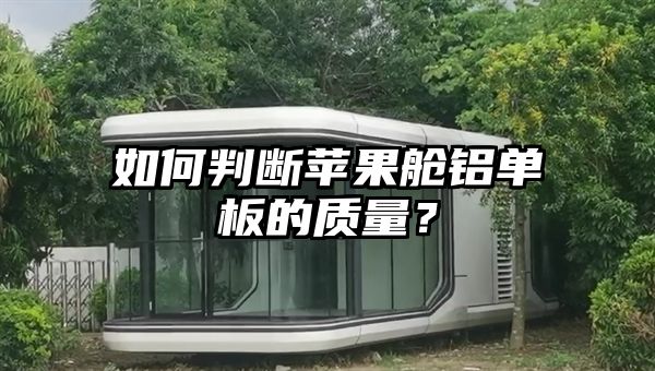 如何判断苹果舱铝单板的质量？